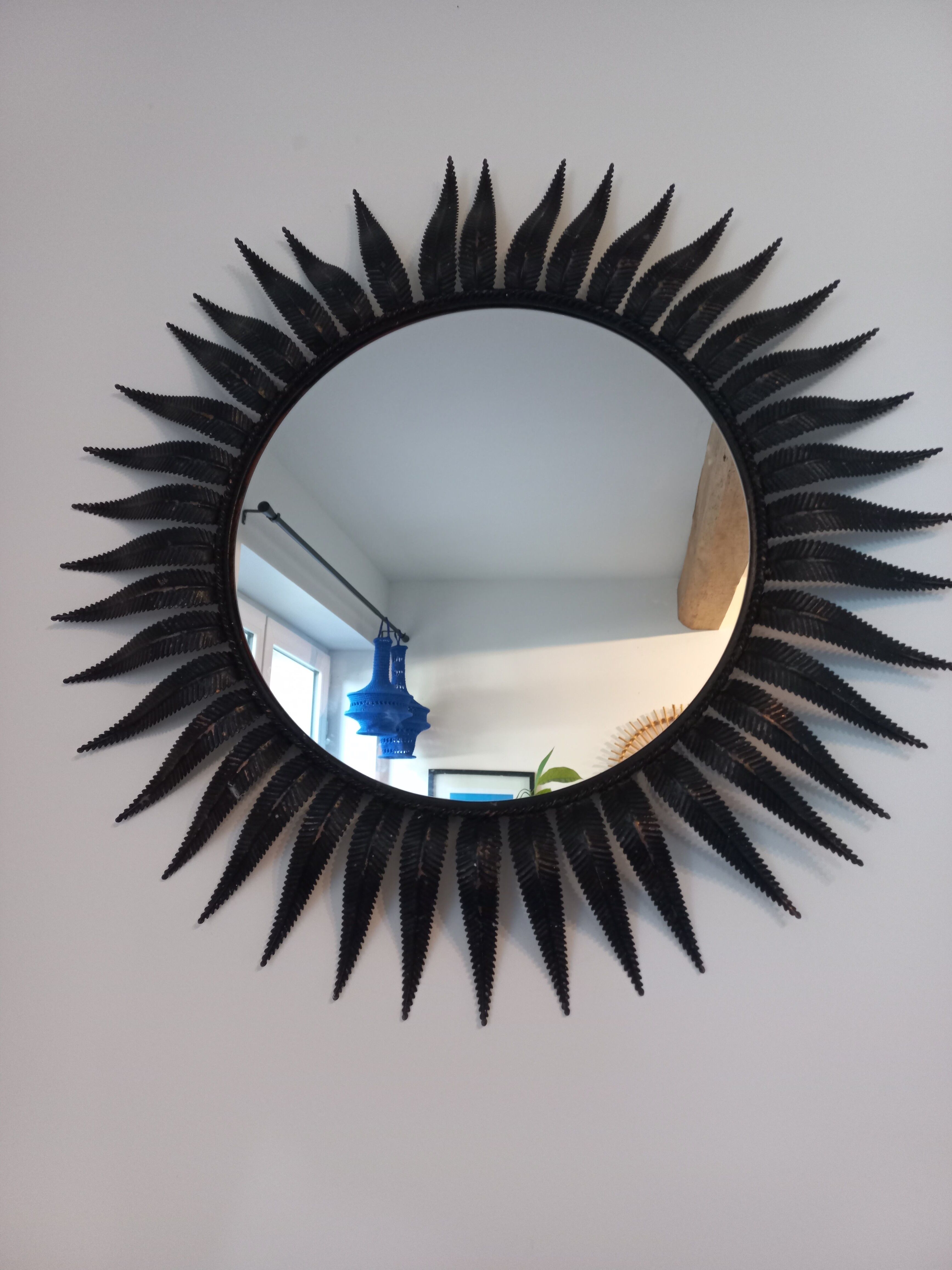 miroir métal 60s
