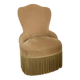 Beige velvet armchair