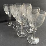 8 Guilloché stemware – Art Nouveau