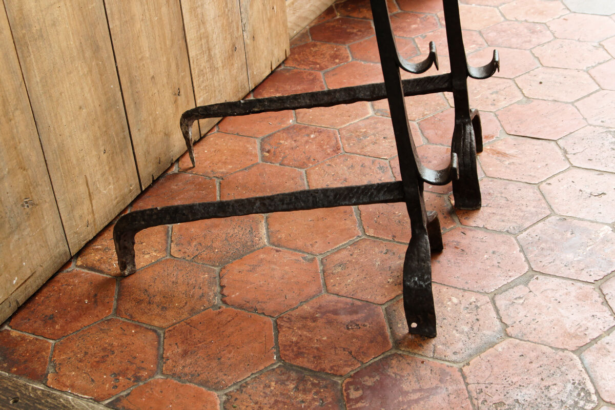 Pair of landiers, seventeenth century