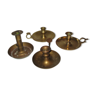 Lot of old candlesticks