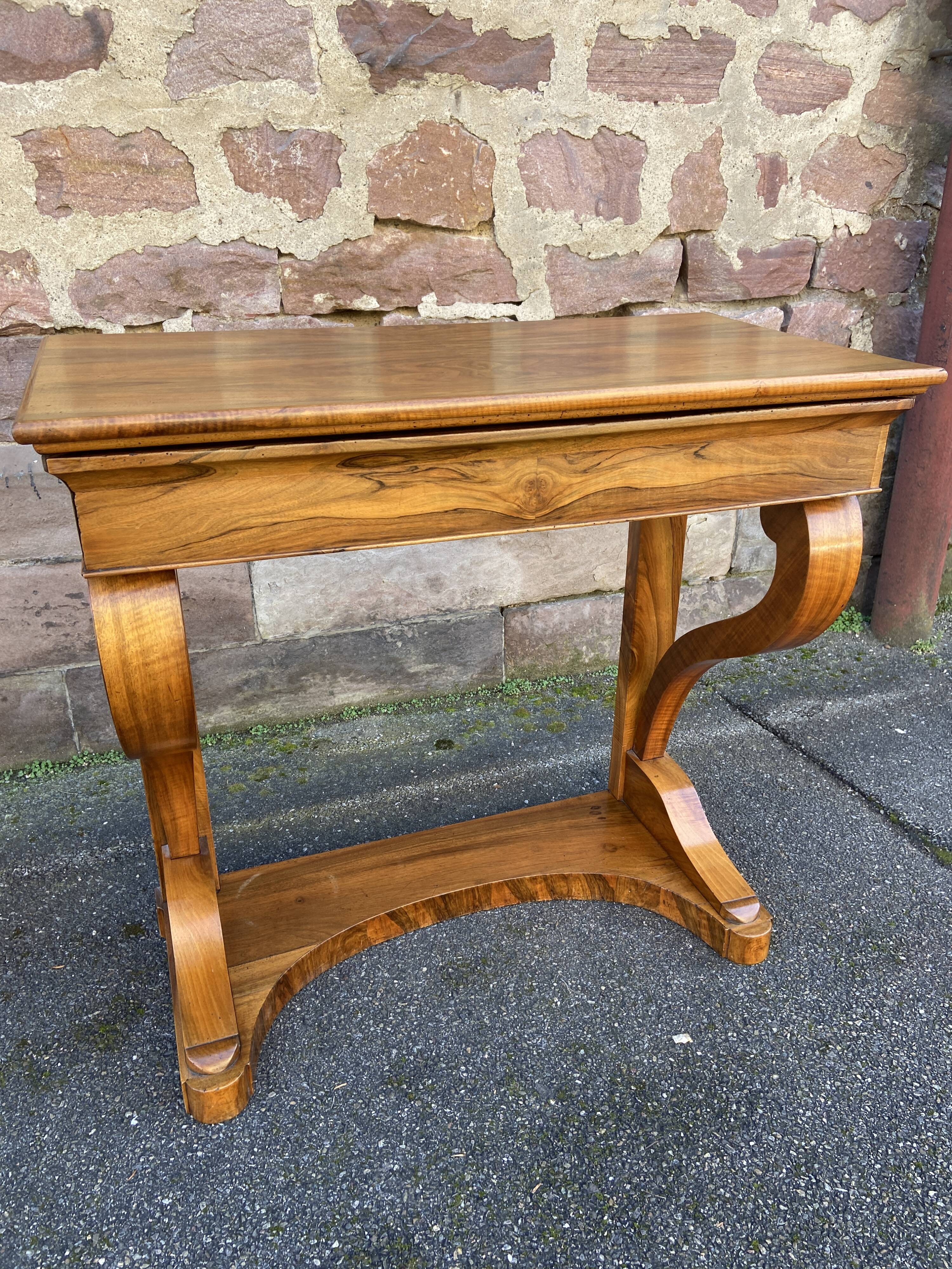 Louis Philippe Biedermeier console circa 1850 walnut