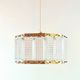 Mid-Century Scandinavian Glass & Brass Ceiling Light by Wiktor Berndt for Flygsfors, Sweden, 1960s
