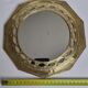 Vintage Moroccan mirror in hammered brass with openwork decoration, 22 cm