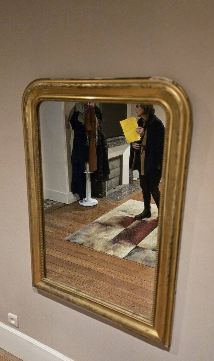Louis Philippe period mirror in gilded wood
