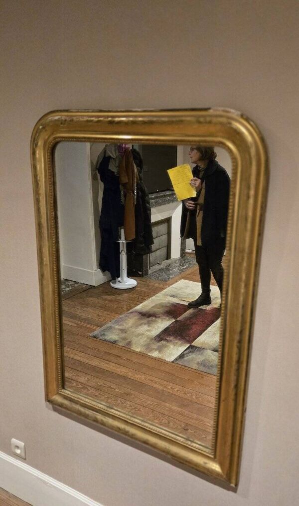 Miroir époque Louis Philippe en bois doré