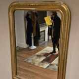 Louis Philippe period mirror in gilded wood
