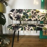 Banc tapissé tissu fleuri