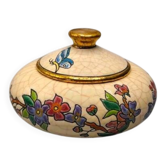 Covered box in floral enamel Longwy Prunelle FAI 10 Les Récollets Art from 2005