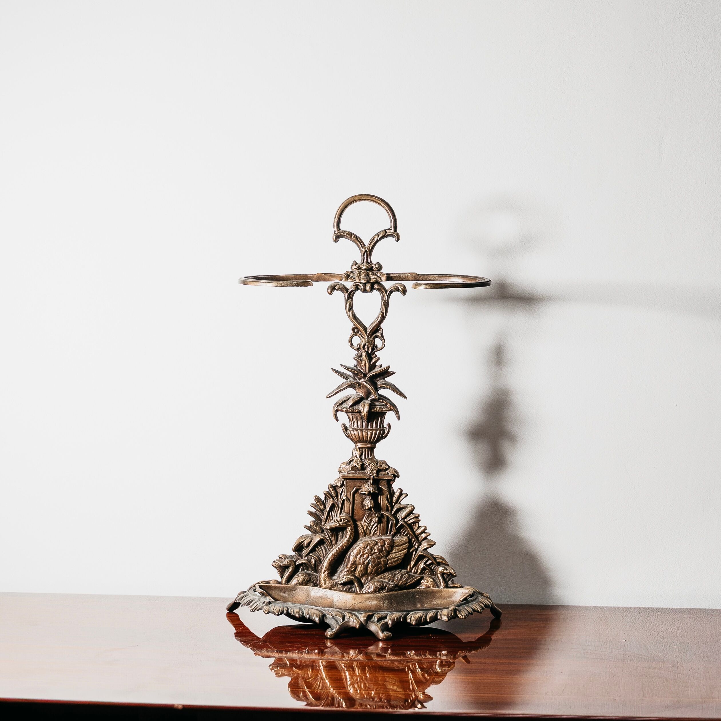 Portaombrelli Art Nouveau in ottone Francia, anni '60 Vintage Design