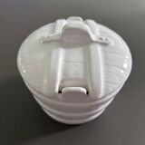 Earthenware barrel butter dish