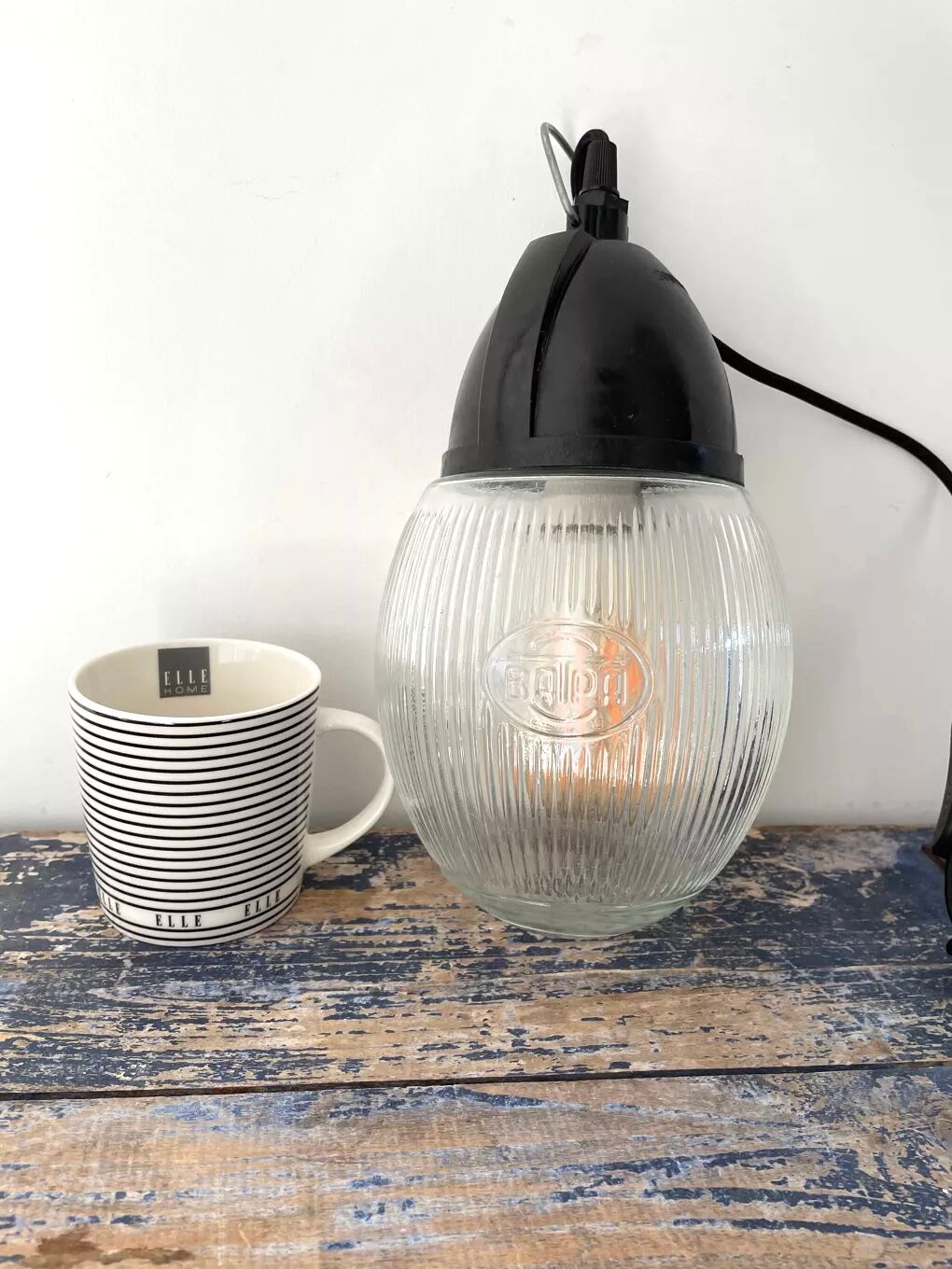 Set of two vintage industrial walkmen made of prismatic glass