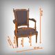 Pair of stained beech armchairs, Louis XVI style – 1950