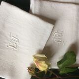 Lot of 6 old GJ monogrammed towels