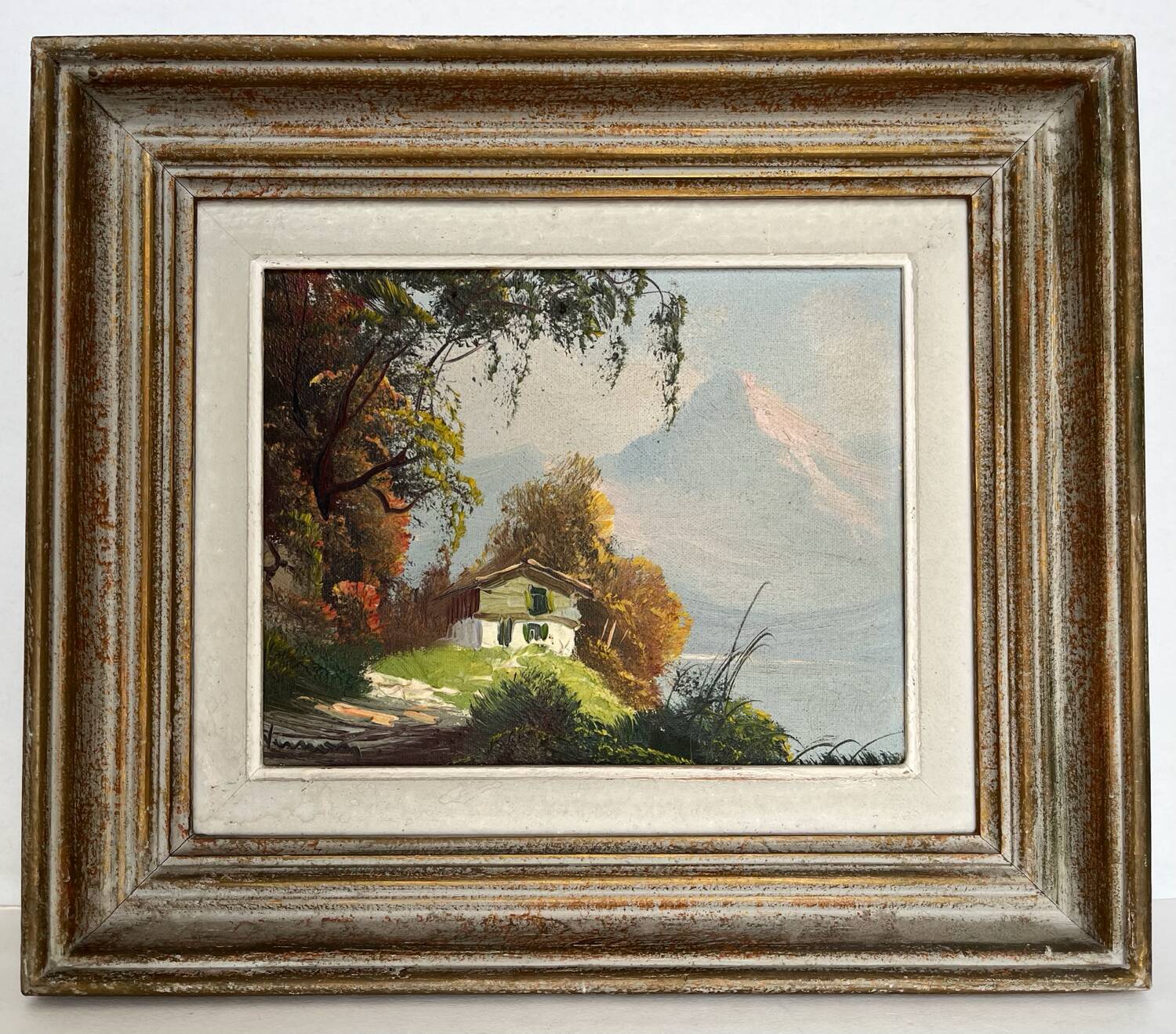 Painting: oil on canvas - mountain landscape