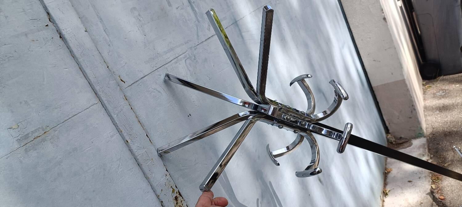 Vintage chrome coat rack