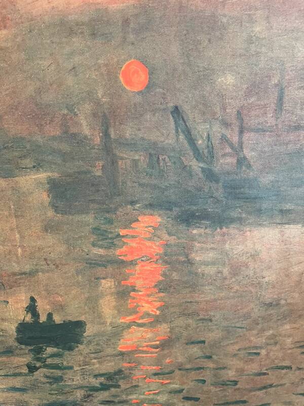 Golden frame with Claude Monet reproduction