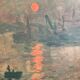 Golden frame with Claude Monet reproduction