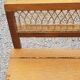 Vintage chest bench from the 50s in oak and rattan