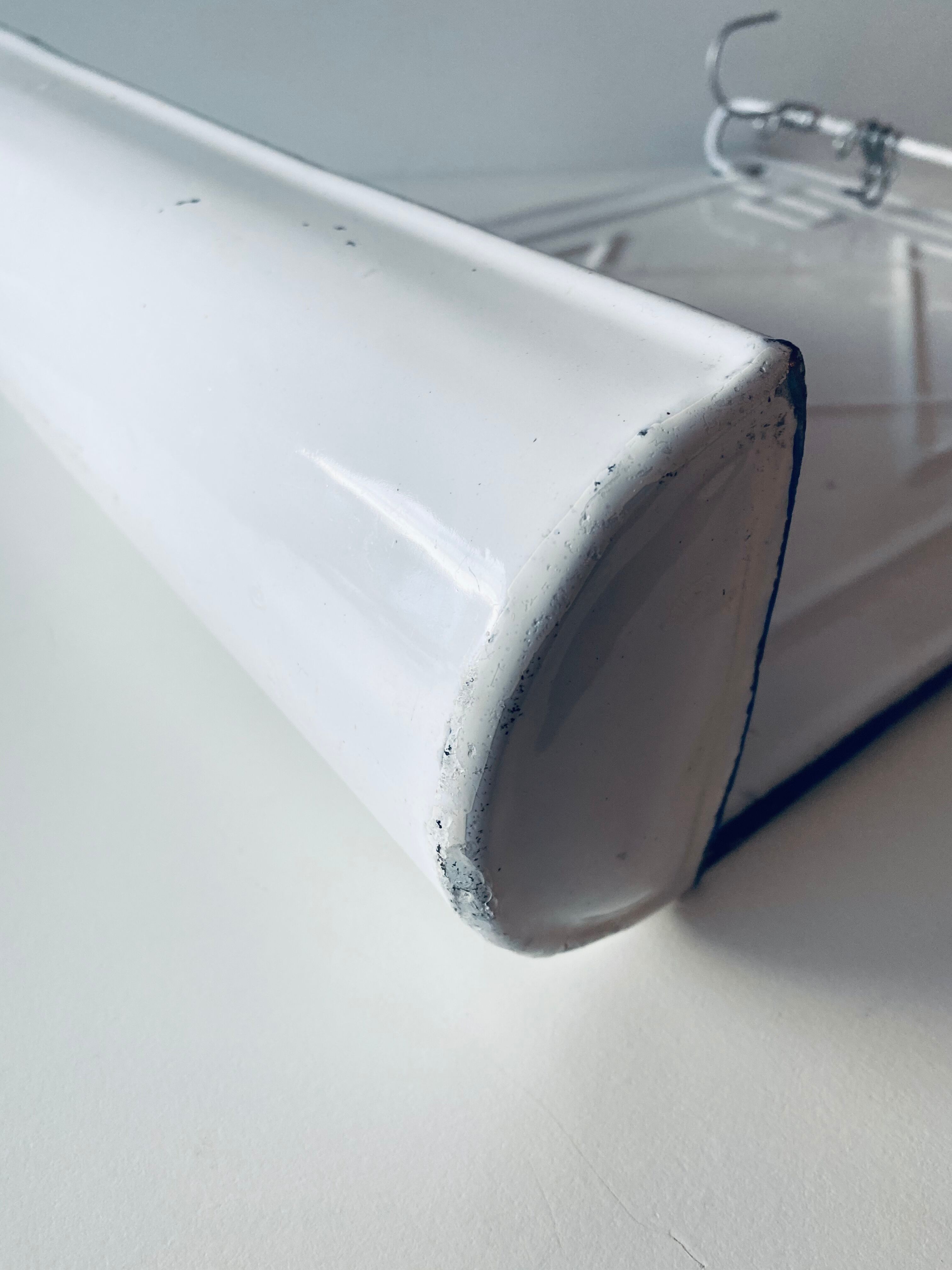 Old enamelled kitchen utensil display