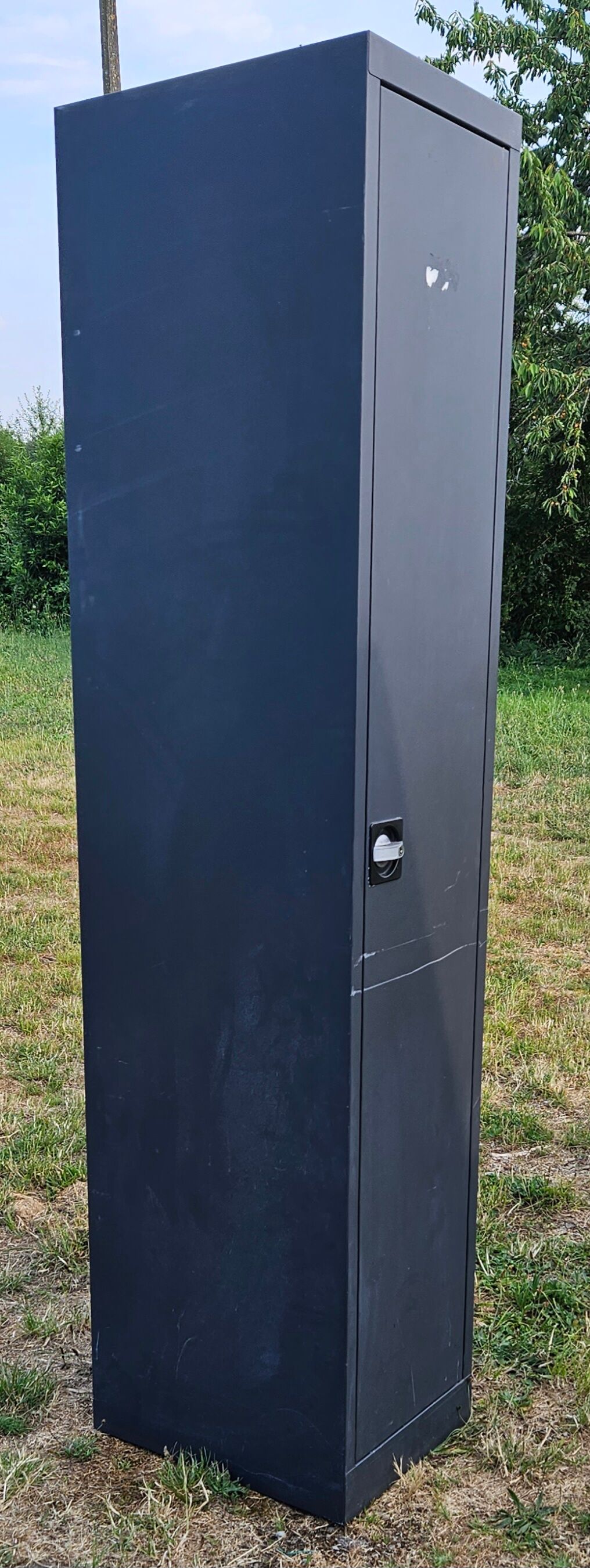 Industrial cabinet navy blue iron