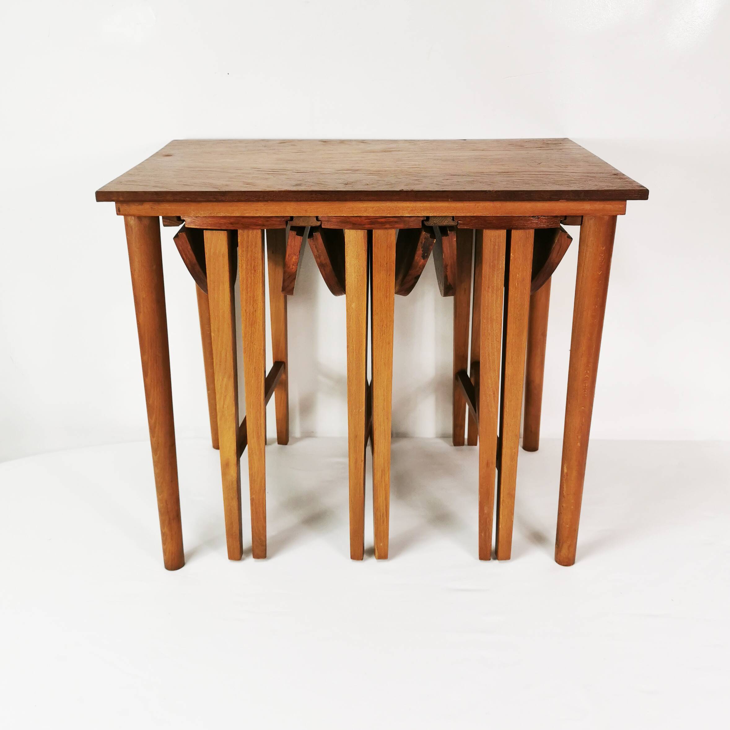 Mid Century Folding Tables, designed by P. Hundevad, Novy domov, Czechoslov