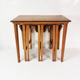 Mid Century Folding Tables, designed by P. Hundevad, Novy domov, Czechoslov