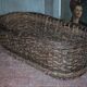 XXL woven basket antique, wicker basket, storage, baker's tool