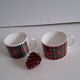 Duo de grandes tasses tartan.