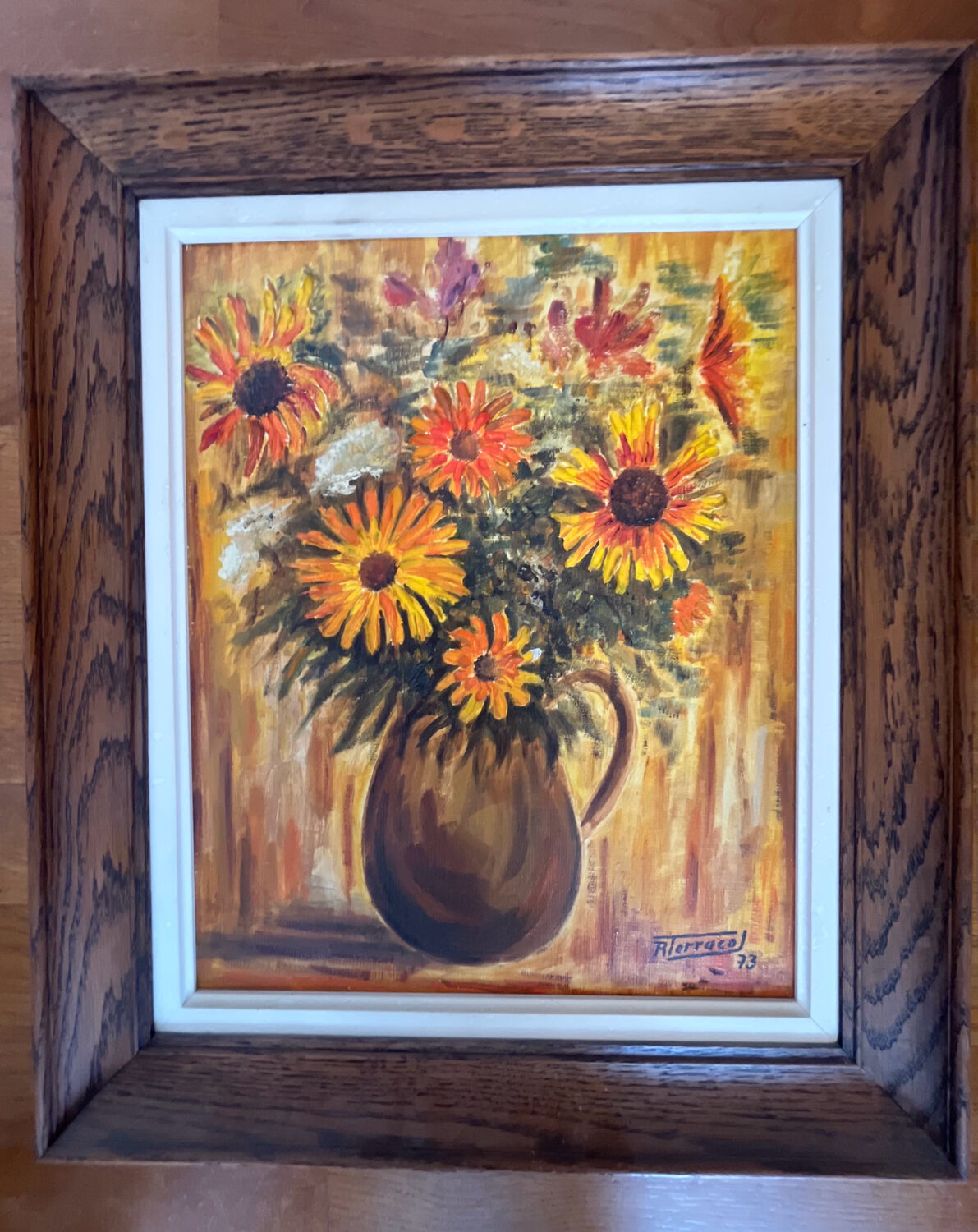 Painting: Oil on canvas - bouquet of flowers