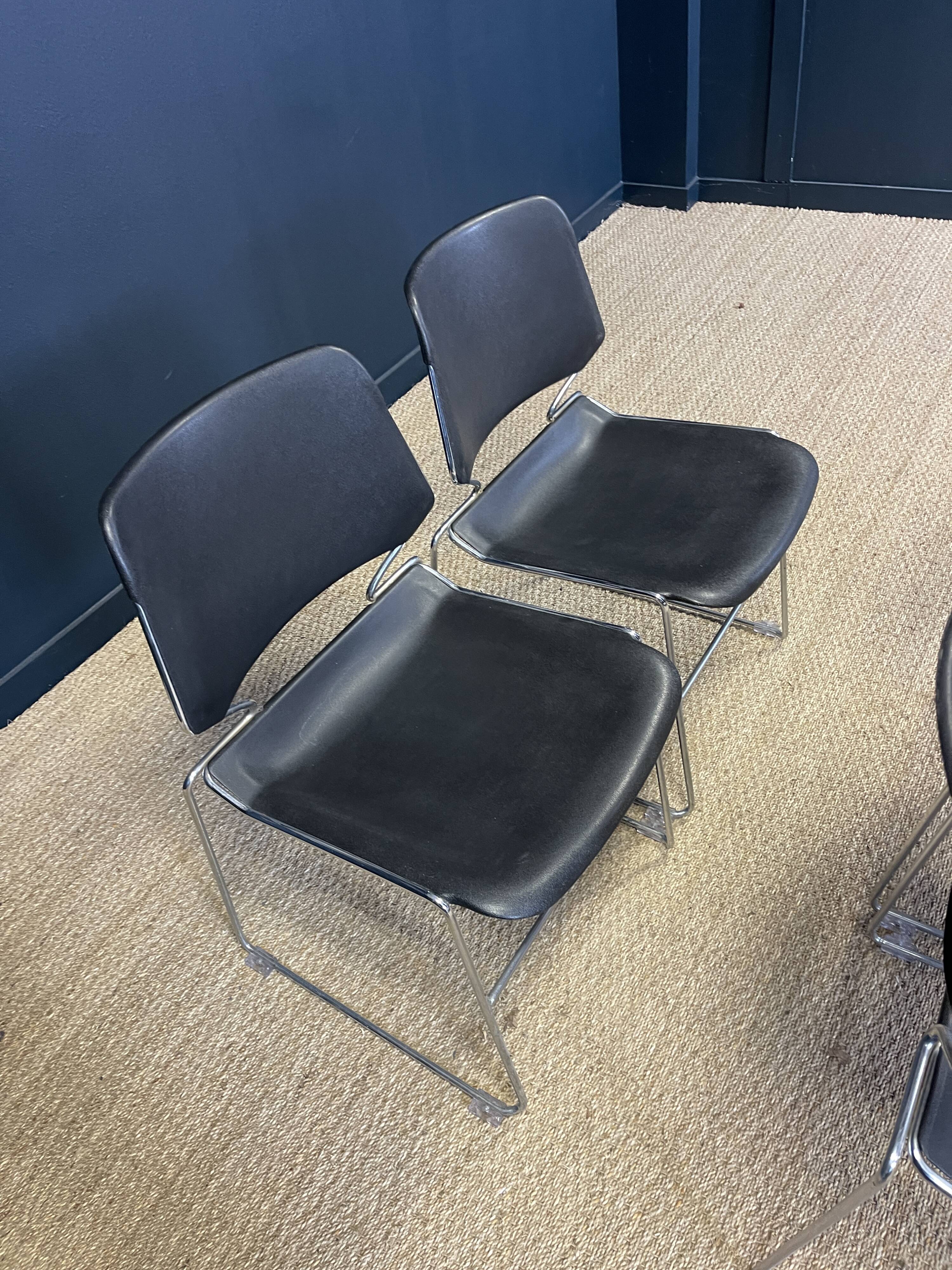 Set of 4 matrix chairs by tolleson for krueger 70s usa