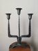 Chandelier 3 branches ferronnerie d'art design brutaliste artisanal