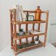 Vintage wall shelf in bamboo and rattan 70s/80s