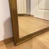 Grand Miroir Doré à Fronton XIXème - Style Louis XVI 64cm X 110cm