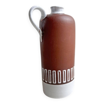 Mid Century terracotta ceramic jug vase