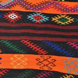 Rug For Hallway Orange Kilim Runner Rug, 119x371Cm