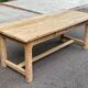 Large extendable farmhouse dining table stripped in solid oak 200-300cm