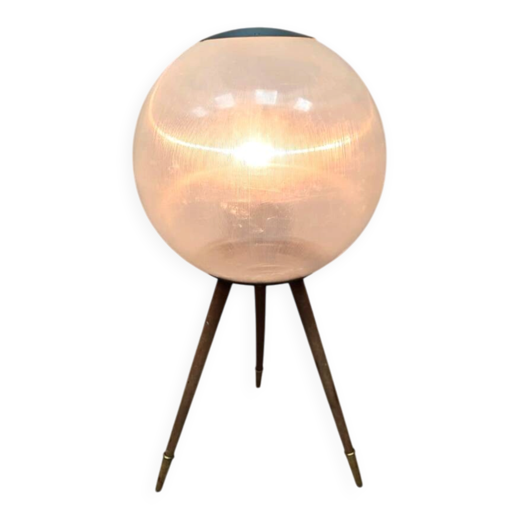 Space age tripot ball floor lamp vintage sphere