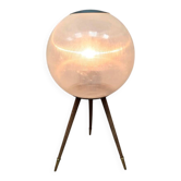Lampe de sol vintage sphérique tripot de l'ère spatiale