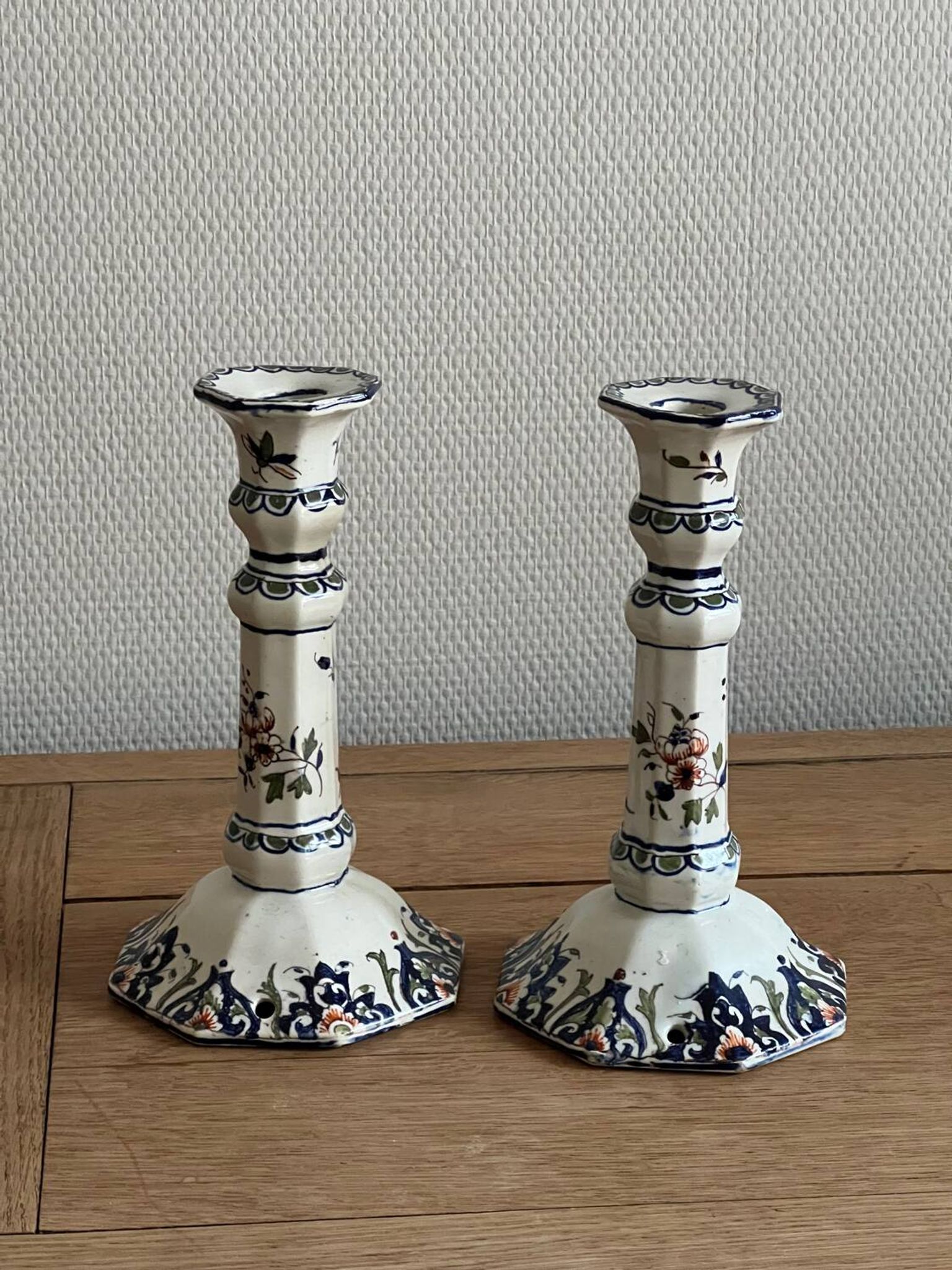 Paire de bougeoirs Rouen