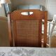Set of 4 wood and leather chairs