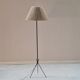 Wrought iron tripod floor lamp 1960