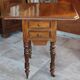 Old bedside table with drop flaps furniture louis xvi style/19th century