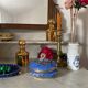 Old blue earthenware jewelry box