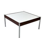 Scandinavian Coffee Table in Teak, Chrome and White Laminate, 1960s