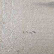 La Roche Laffitte (Born in 1943) - Watercolour drawing on fabric - Duck