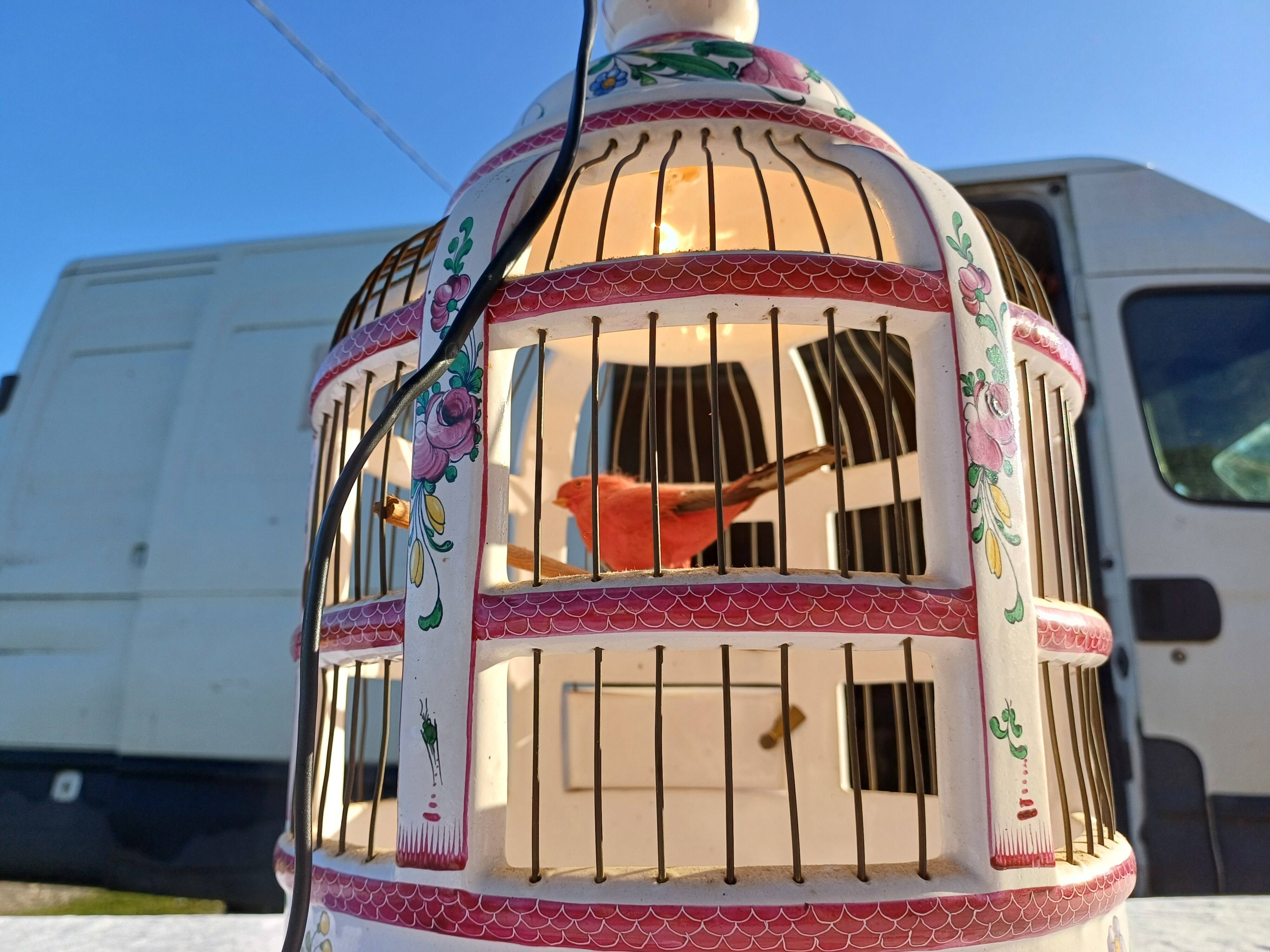 19th century bird cage in Lunéville earthenware