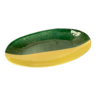 Two-tone oval hollow dish