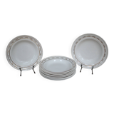Set of 10 Saint Amand deep plates, "Marguerite" model