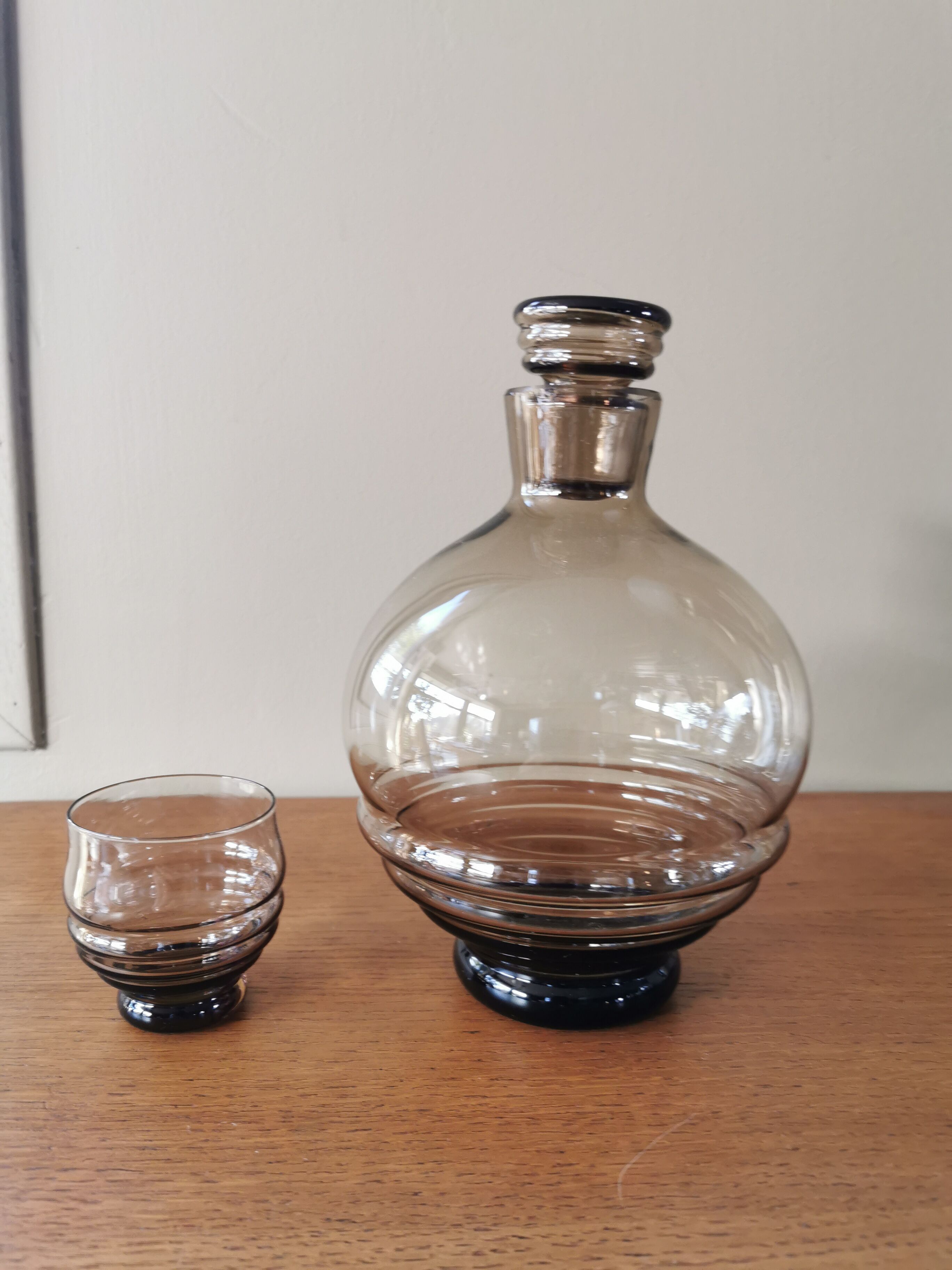 Carafe set and art deco glasses